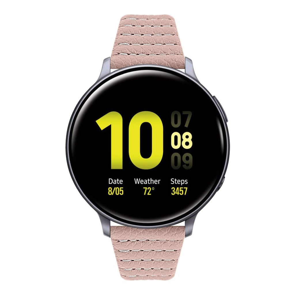 Super flot Samsung Galaxy Watch (42mm) Ægte læder Rem - Pink#serie_4