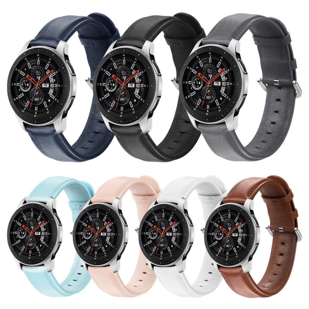 Rigtigt elegant Samsung Galaxy Watch (42mm) Ægte læder Rem - Sort#serie_1