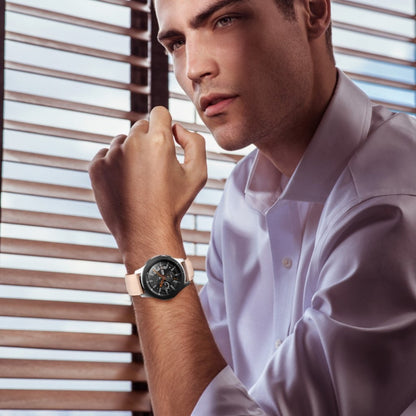 Rigtigt elegant Samsung Galaxy Watch (42mm) Ægte læder Rem - Pink#serie_4
