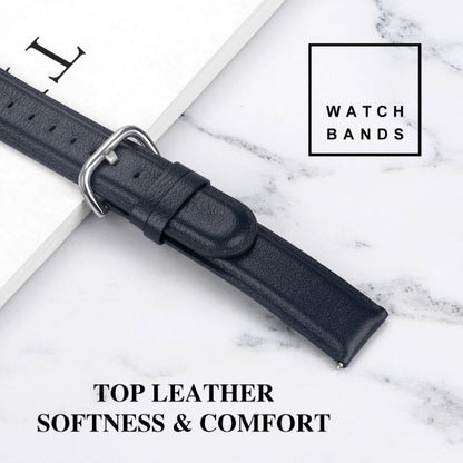 Rigtigt elegant Samsung Galaxy Watch (42mm) Ægte læder Rem - Blå#serie_6