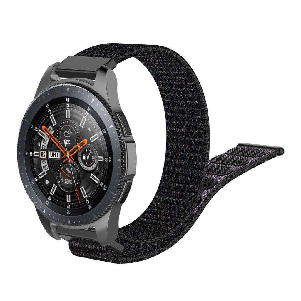 Helt vildt elegant Samsung Galaxy Watch (46mm) Nylon Rem - Sort#serie_1