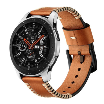 Meget fantastisk Samsung Galaxy Watch (46mm) Ægte læder Rem - Brun#serie_2