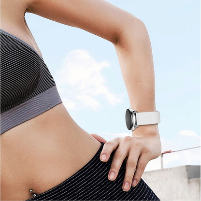 Vildt fed Samsung Galaxy Watch Active Silikone Rem - Hvid#serie_2