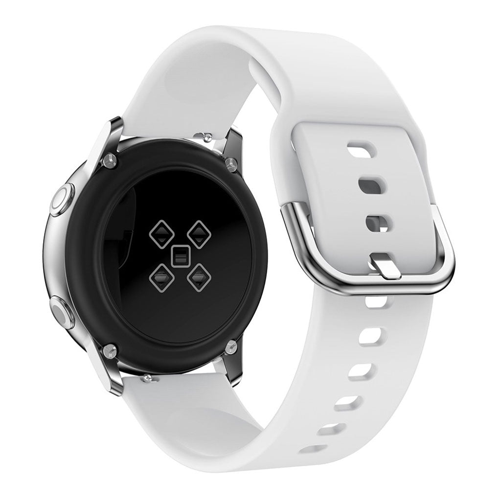 Vildt fed Samsung Galaxy Watch Active Silikone Rem - Hvid#serie_2