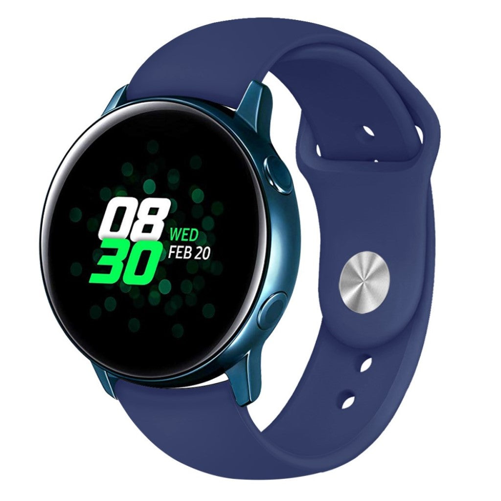 Super slidstærk Samsung Galaxy Watch Active Silikone Rem - Lilla#serie_8