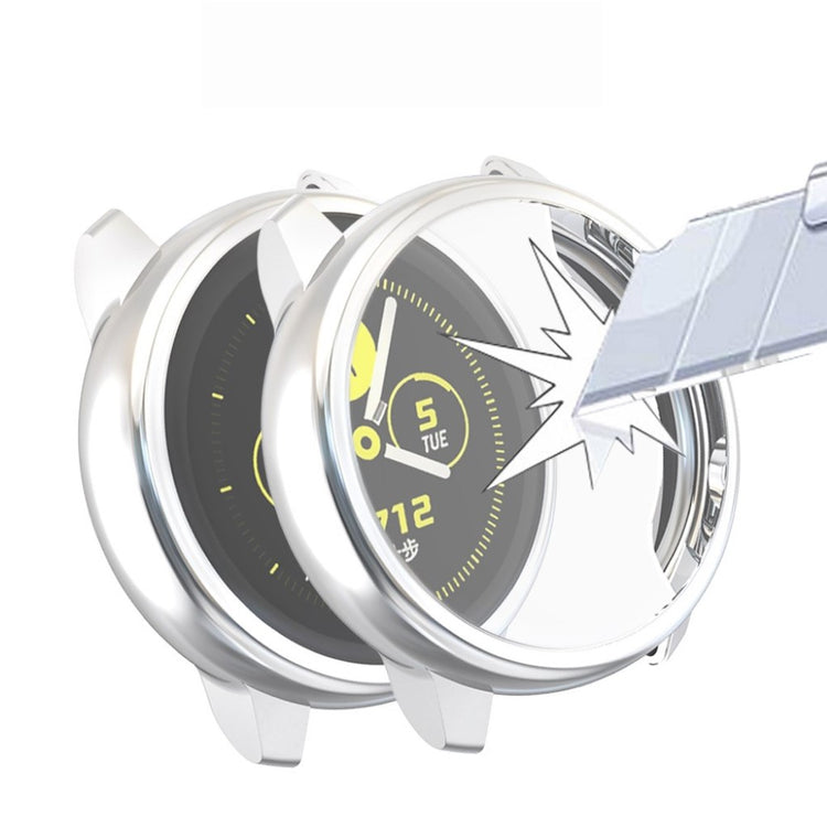 Beskyttende Samsung Galaxy Watch Active Silikone Cover - Sølv#serie_3