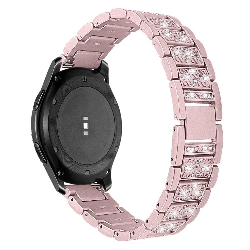 Vildt sejt Samsung Gear S3 Frontier Metal og Rhinsten Rem - Pink#serie_3