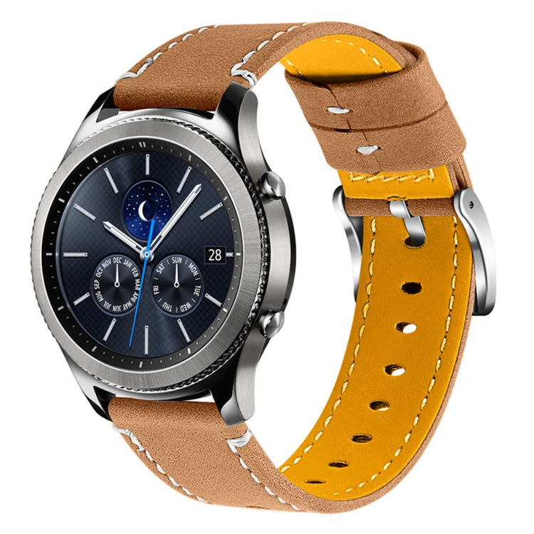  Samsung Gear S3 Frontier / Samsung Gear S3 Ægte læder Rem - Brun#serie_5