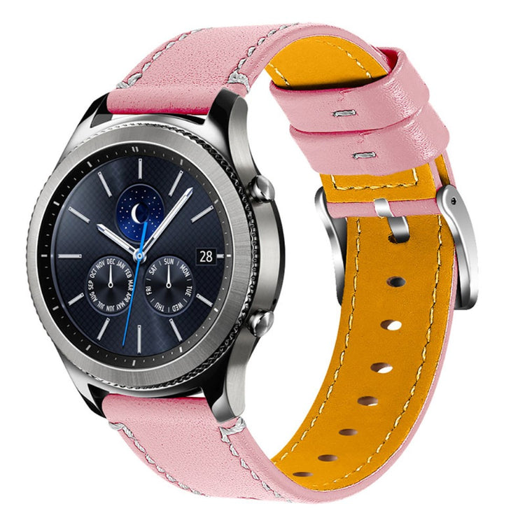  Samsung Gear S3 Frontier / Samsung Gear S3 Ægte læder Rem - Pink#serie_8