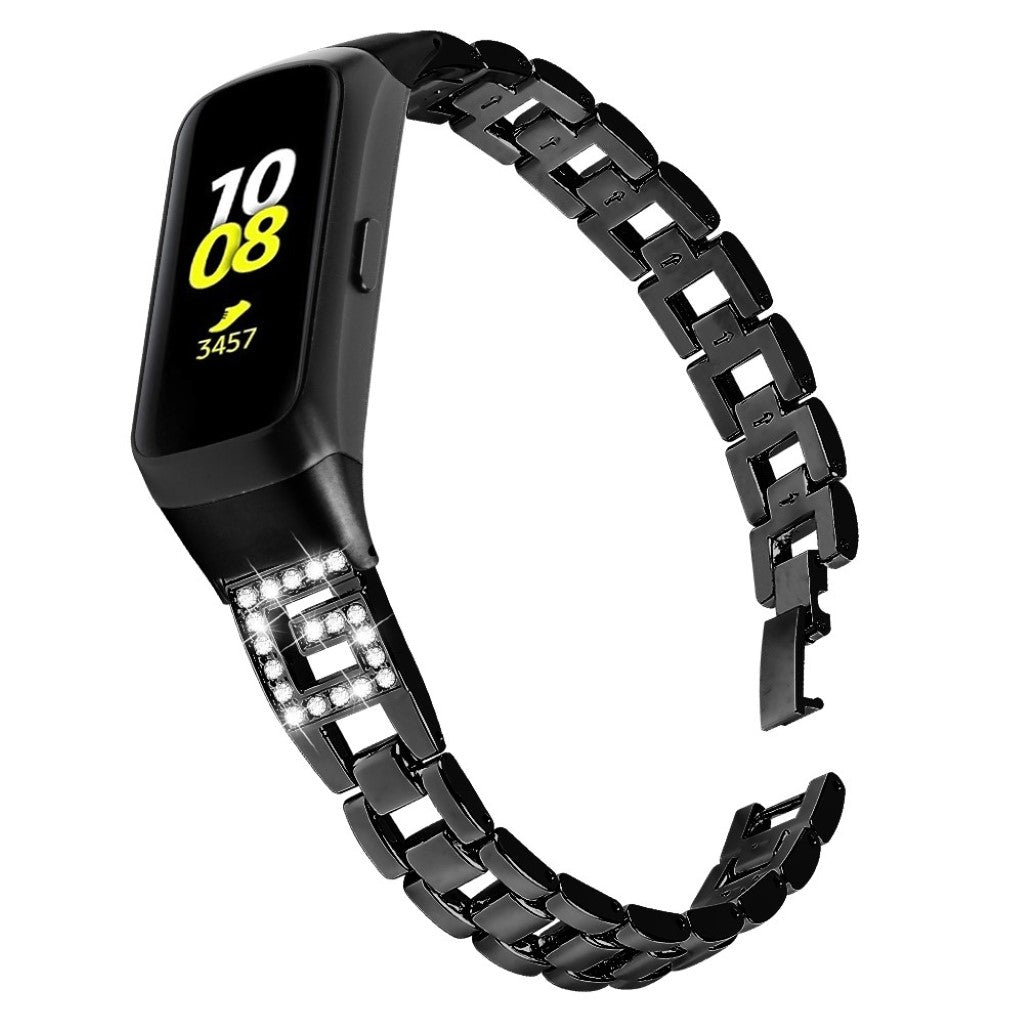 Rigtigt fantastisk Samsung Galaxy Fit Metal og Rhinsten Rem - Sort#serie_1