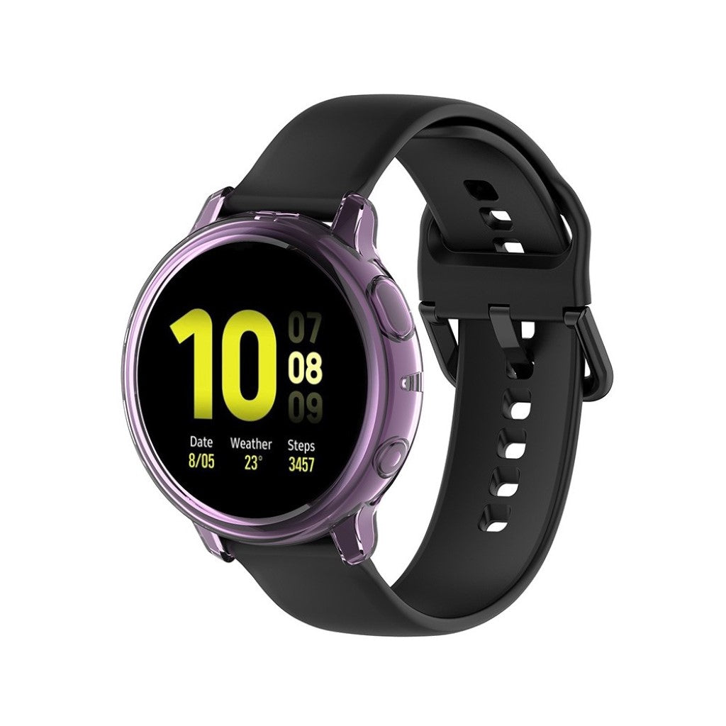 Samsung Galaxy Watch Active 2 - 44mm Holdbar Silikone Bumper  - Lilla#serie_4