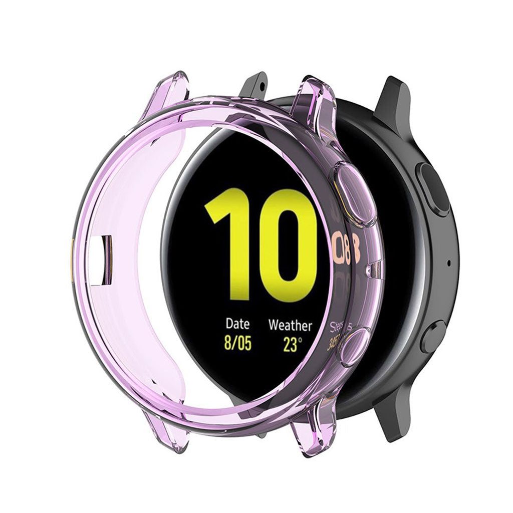 Samsung Galaxy Watch Active 2 - 44mm Holdbar Silikone Bumper  - Lilla#serie_4