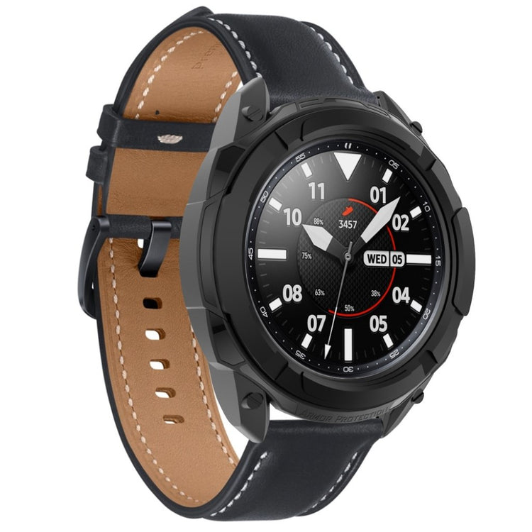 Samsung Galaxy Watch 3 (45mm) Beskyttende Silikone Bumper  - Sort#serie_2