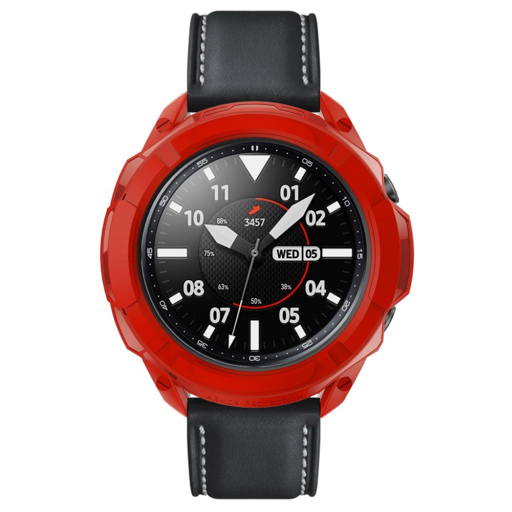 Samsung Galaxy Watch 3 (45mm) Beskyttende Silikone Bumper  - Rød#serie_5