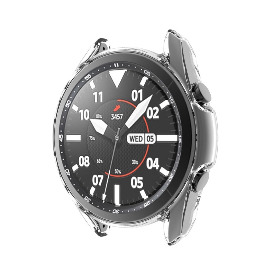 Fint Samsung Galaxy Watch 3 (45mm) Cover med Skærmbeskytter i Plastik og Hærdet Glas - Gennemsigtig#serie_034