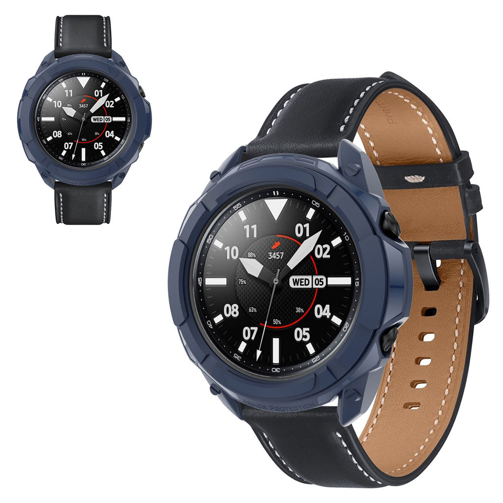 Samsung Galaxy Watch 3 (45mm)  Silikone Bumper  - Blå#serie_5