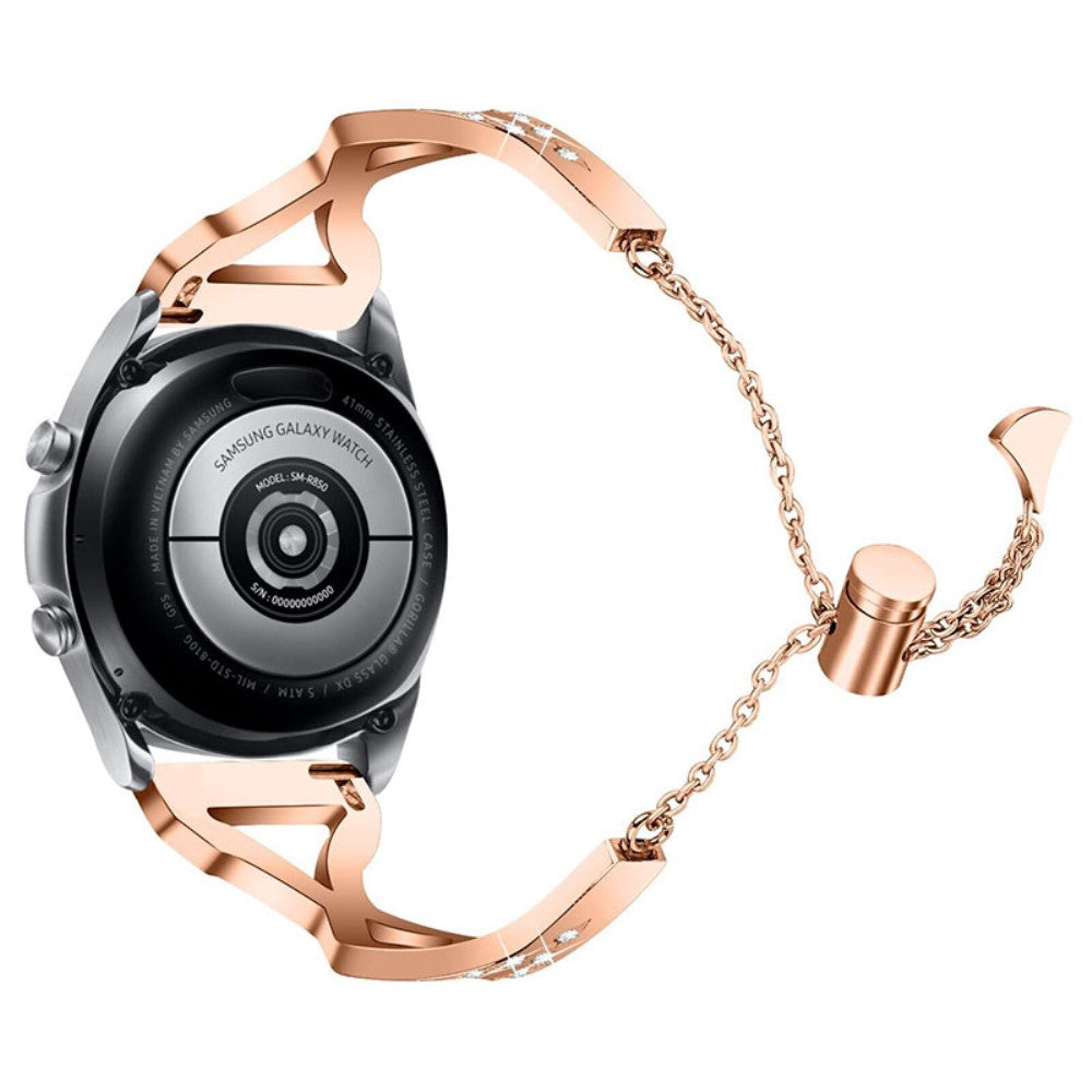  Samsung Galaxy Watch 3 (45mm) / Samsung Galaxy Watch (46mm) Metal og Rhinsten Rem - Pink#serie_1