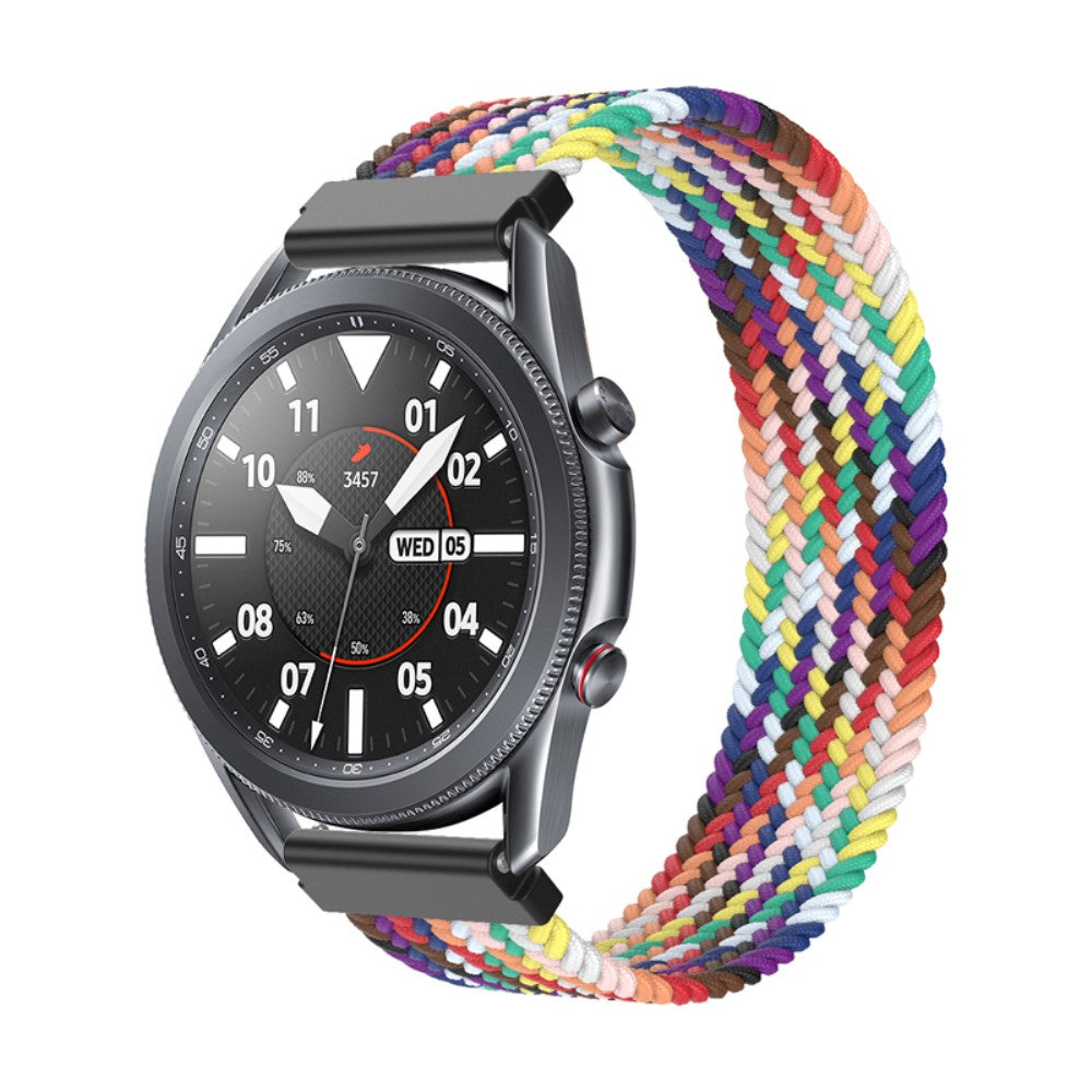 Rigtigt holdbart Samsung Galaxy Watch 3 (45mm) Nylon Rem - Størrelse: L - Flerfarvet#serie_12