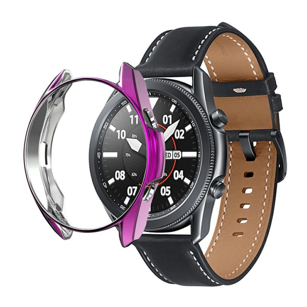 Samsung Galaxy Watch 3 (41mm) Holdbar Silikone Bumper  - Lilla#serie_11