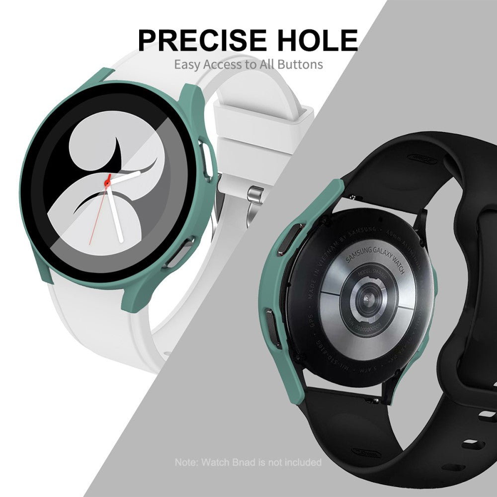 Meget Godt Samsung Galaxy Watch 4 (40mm) Cover med Skærmbeskytter i Plastik og Hærdet Glas - Hvid#serie_2