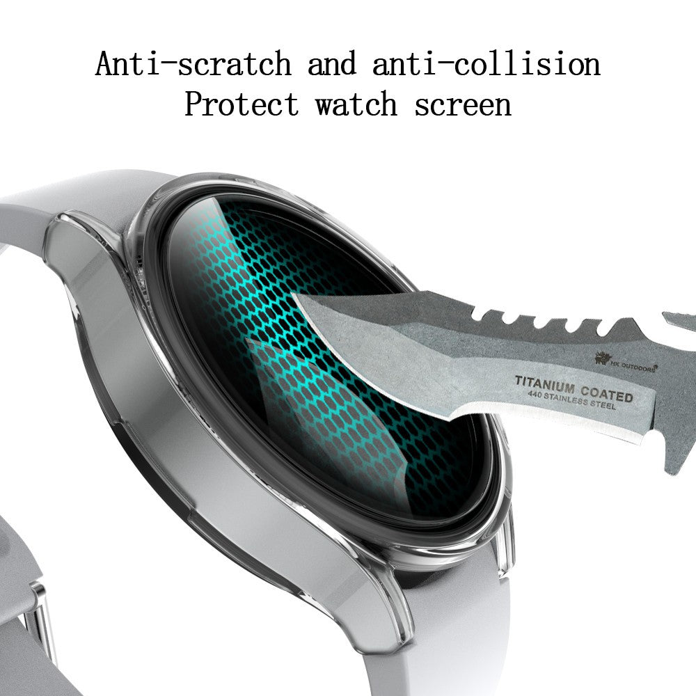 Godt Samsung Galaxy Watch 4 (40mm) Cover med Skærmbeskytter i Plastik og Hærdet Glas - Gennemsigtig#serie_8