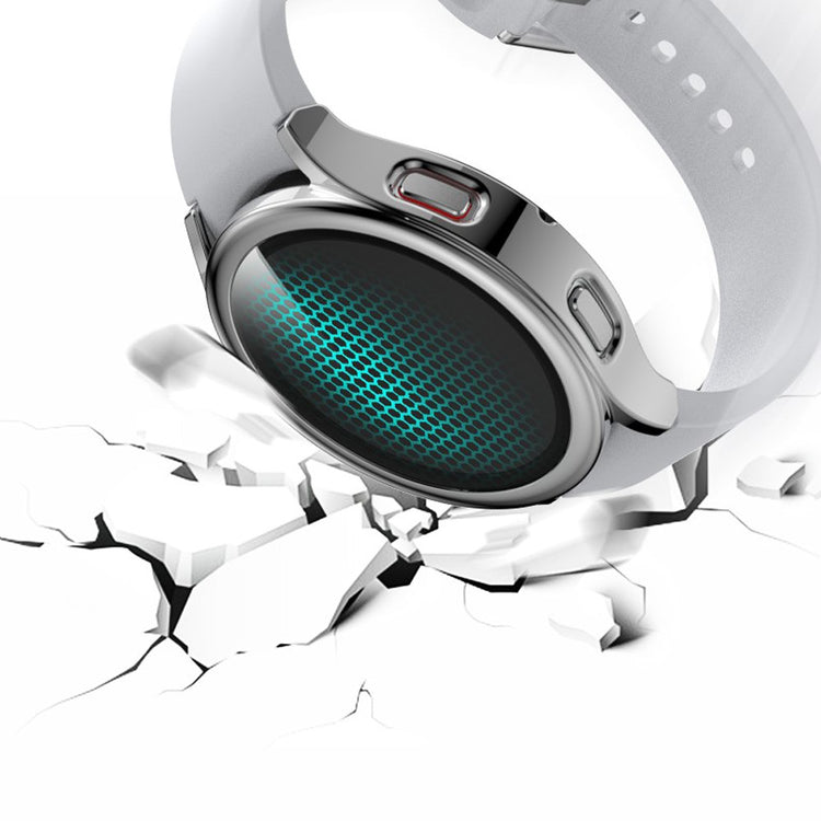 Meget Fed Samsung Galaxy Watch 4 (40mm) Cover med Skærmbeskytter i Plastik og Hærdet Glas - Sølv#serie_5