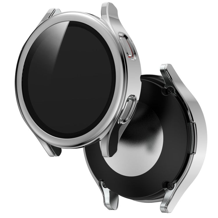 Meget Fed Samsung Galaxy Watch 4 (40mm) Cover med Skærmbeskytter i Plastik og Hærdet Glas - Sølv#serie_5