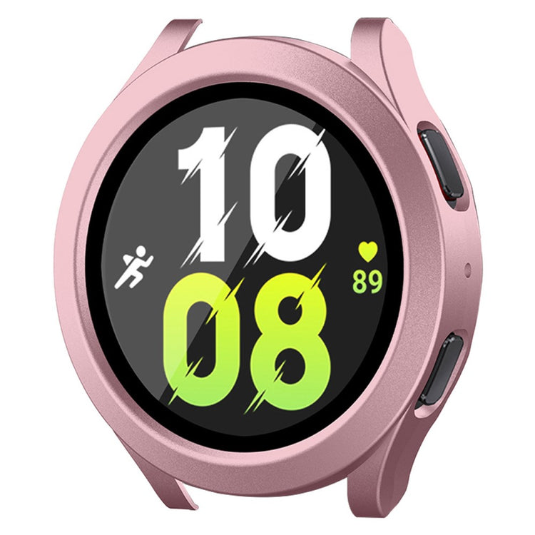 Vildt Fed Samsung Galaxy Watch 5 (40mm) / Samsung Galaxy Watch 4 (40mm) Cover med Skærmbeskytter i Plastik og Hærdet Glas - Pink#serie_4