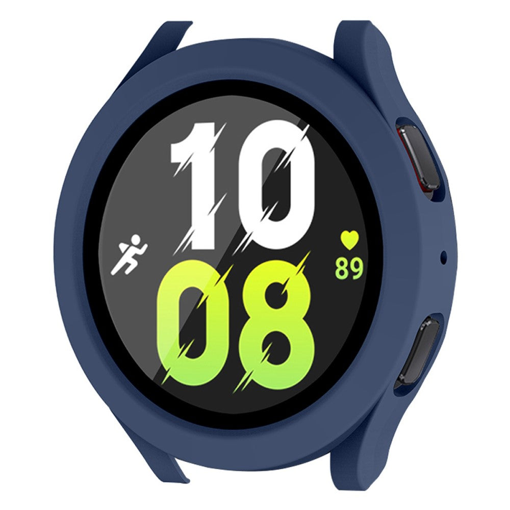 Vildt Fed Samsung Galaxy Watch 5 (40mm) / Samsung Galaxy Watch 4 (40mm) Cover med Skærmbeskytter i Plastik og Hærdet Glas - Blå#serie_6