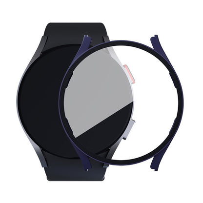 Meget Fint Samsung Galaxy Watch 5 (44mm) / Samsung Galaxy Watch 4 (44mm) Cover med Skærmbeskytter i Plastik og Hærdet Glas - Blå#serie_6