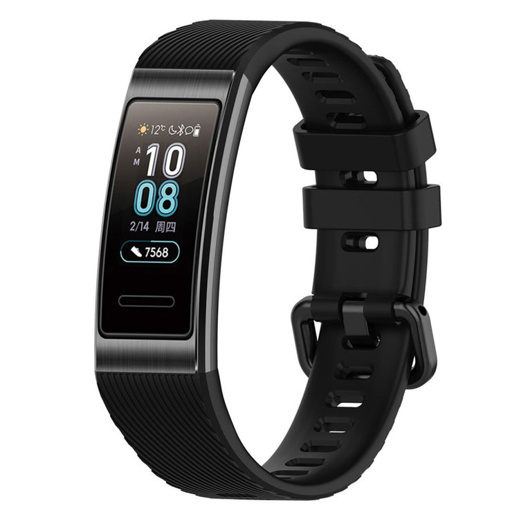 Sejt Huawei Band 3 Pro / Huawei Band 3 Silikone Rem - Sort#serie_1