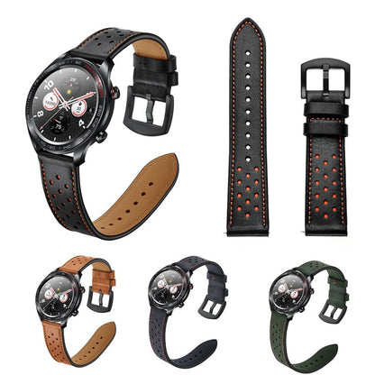 Rigtigt godt Huawei Watch Magic Ægte læder Rem - Sort#serie_1