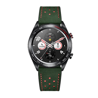 Rigtigt godt Huawei Watch Magic Ægte læder Rem - Grøn#serie_2