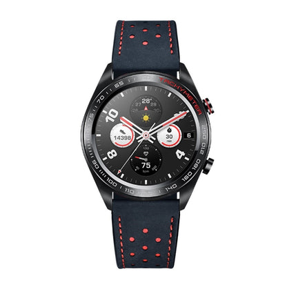 Rigtigt godt Huawei Watch Magic Ægte læder Rem - Blå#serie_3