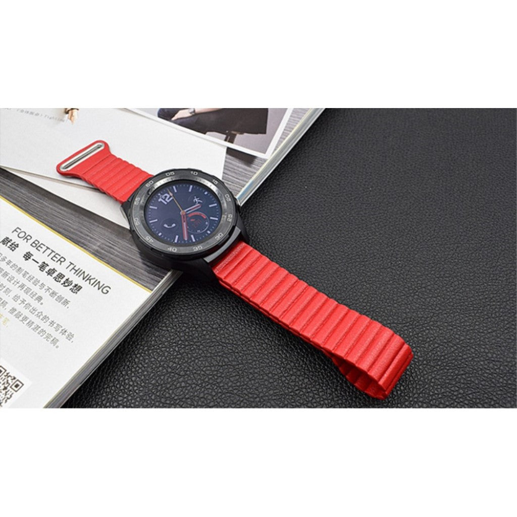Elegant Huawei Watch GT 2 42mm Kunstlæder Rem - Rød#serie_3