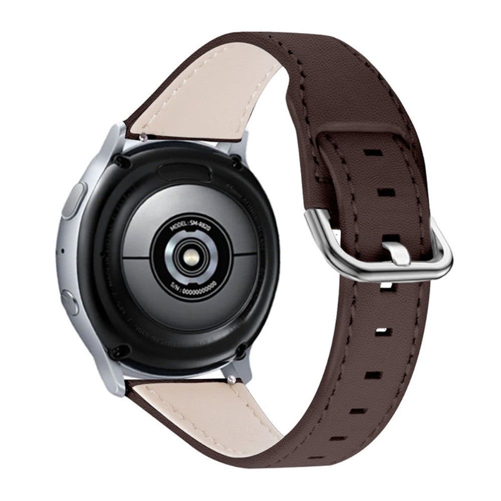 Fed Huawei Watch GT 2 42mm / Huawei Watch 2 Ægte læder Rem - Brun#serie_1
