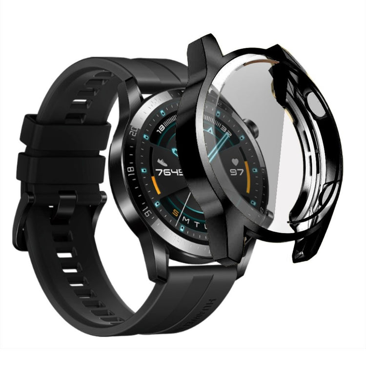 Super Flot Huawei Watch GT 2 46mm Silikone Cover - Sort#serie_1