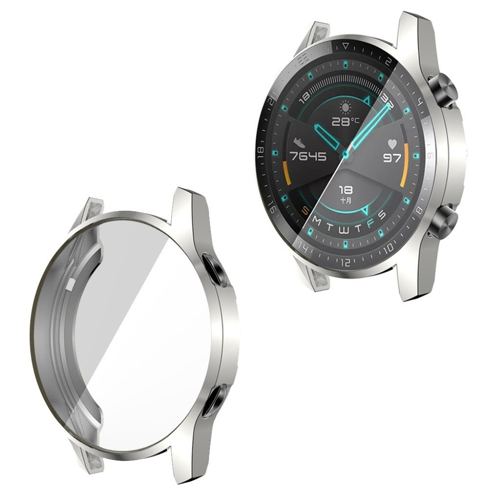 Super Flot Huawei Watch GT 2 46mm Silikone Cover - Sølv#serie_5