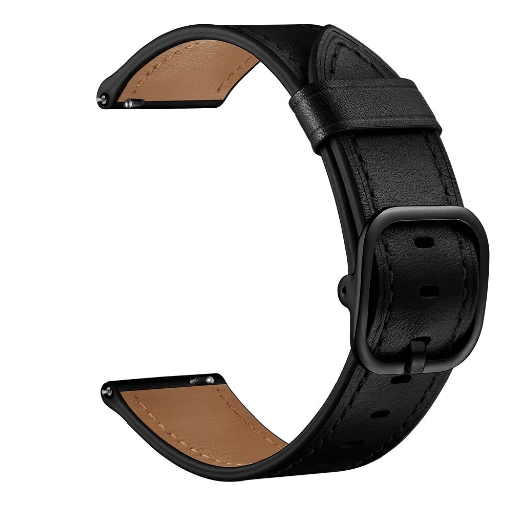 Godt Huawei Watch GT 2e Ægte læder Rem - Sort#serie_1