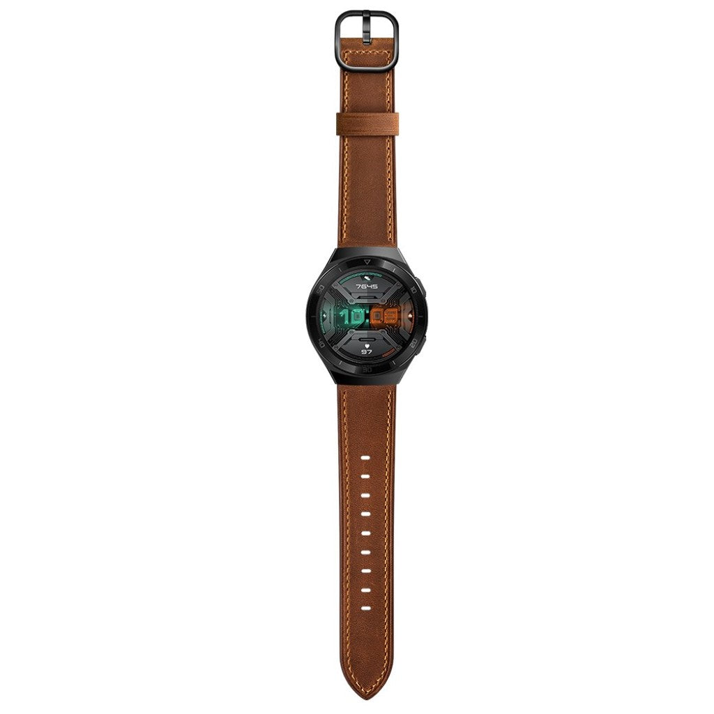 Godt Huawei Watch GT 2e Ægte læder Rem - Brun#serie_2