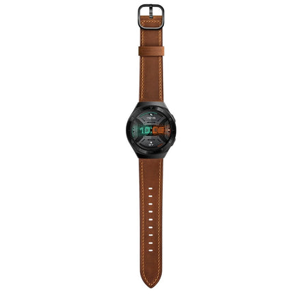 Godt Huawei Watch GT 2e Ægte læder Rem - Brun#serie_2