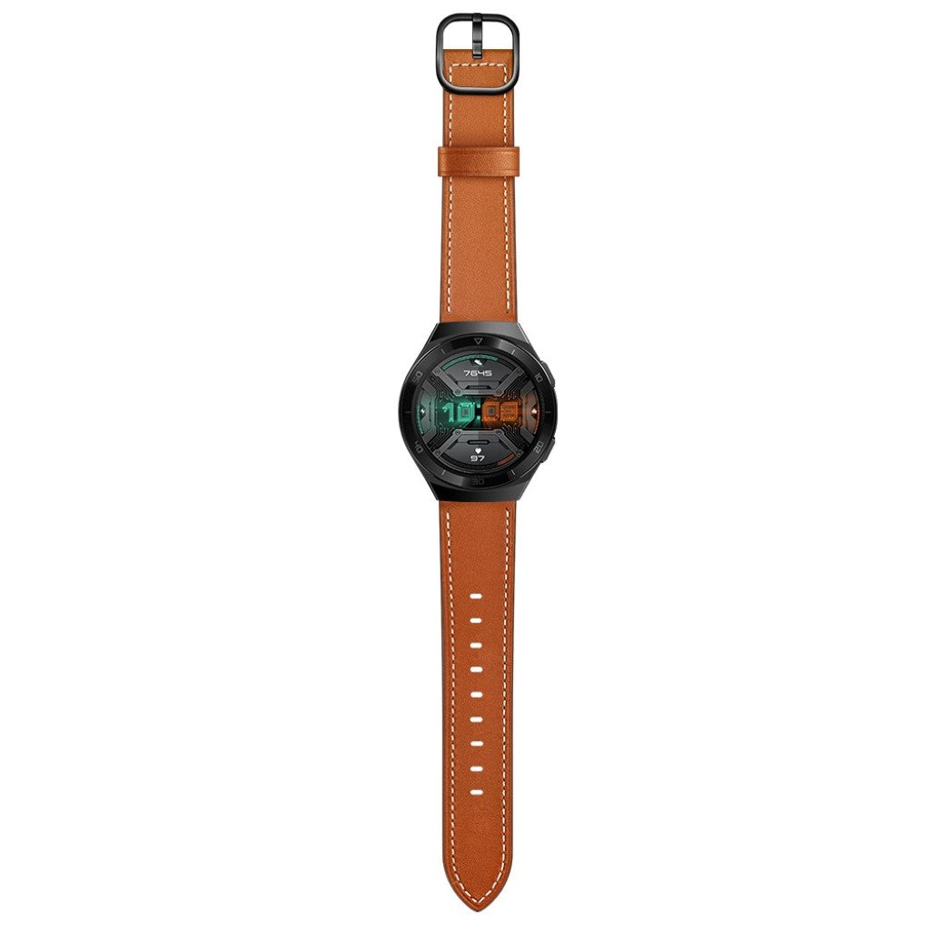 Godt Huawei Watch GT 2e Ægte læder Rem - Brun#serie_3