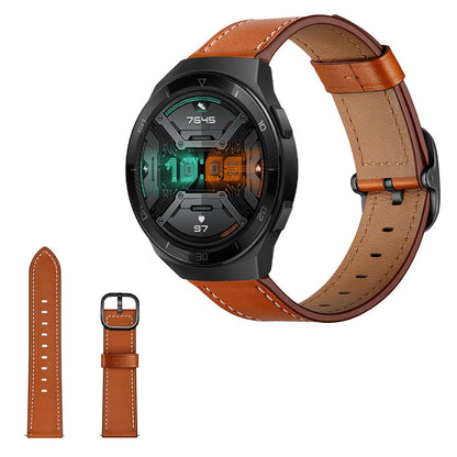 Godt Huawei Watch GT 2e Ægte læder Rem - Brun#serie_3