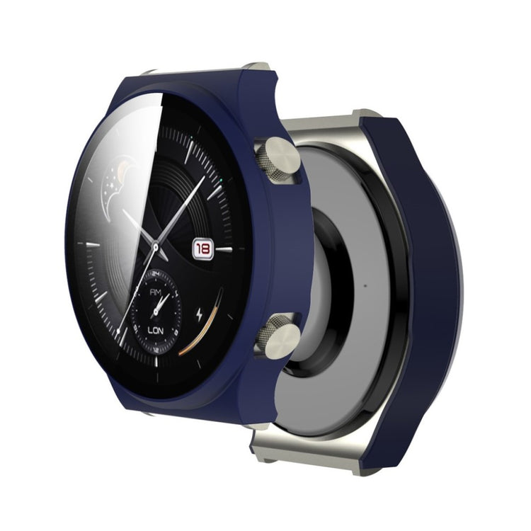 Meget Flot Huawei Watch GT 2 Pro Cover med Skærmbeskytter i Plastik og Hærdet Glas - Blå#serie_5