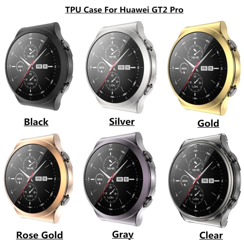 Super Fed Huawei Watch GT 2 Pro Silikone Cover - Sølv#serie_2