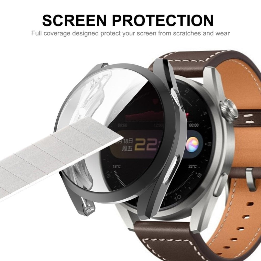 Fed Huawei Watch 3 Pro Silikone Cover - Sort#serie_1