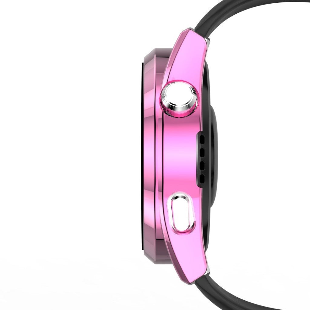 Fed Huawei Watch 3 Pro Cover med Skærmbeskytter i Plastik og Hærdet Glas - Pink#serie_5
