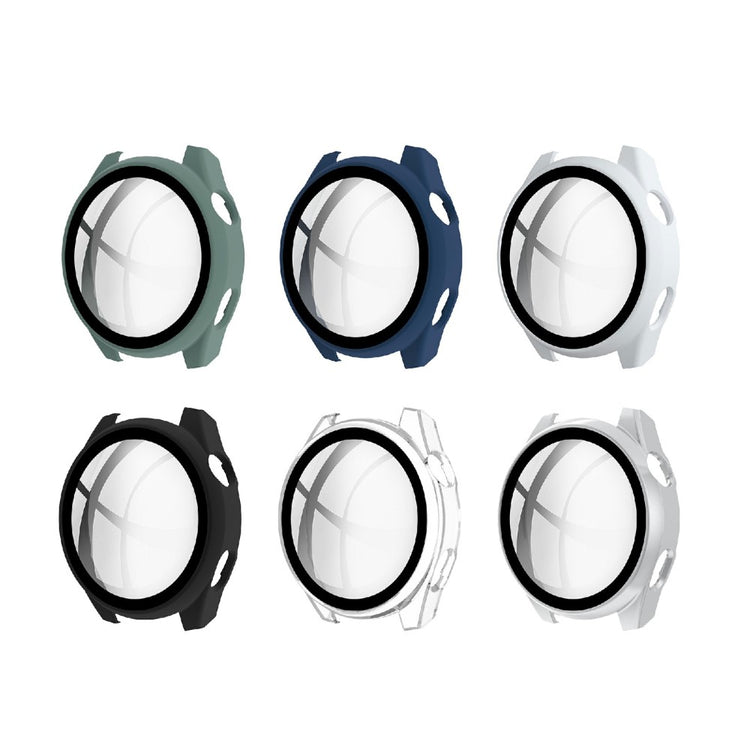 Meget Godt Huawei Watch 3 Pro Cover med Skærmbeskytter i Plastik og Hærdet Glas - Sort#serie_3