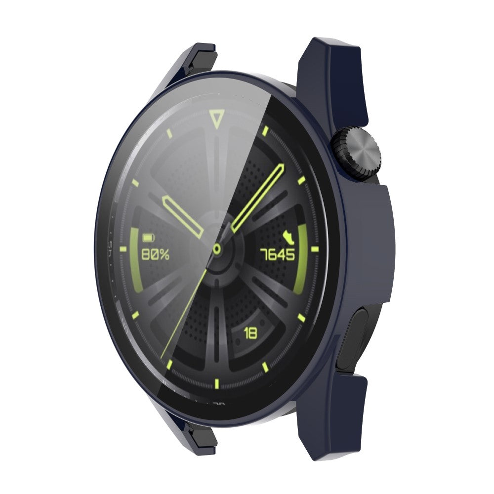 Fed Huawei Watch GT 3 (42mm) Cover med Skærmbeskytter i Plastik og Hærdet Glas - Blå#serie_3