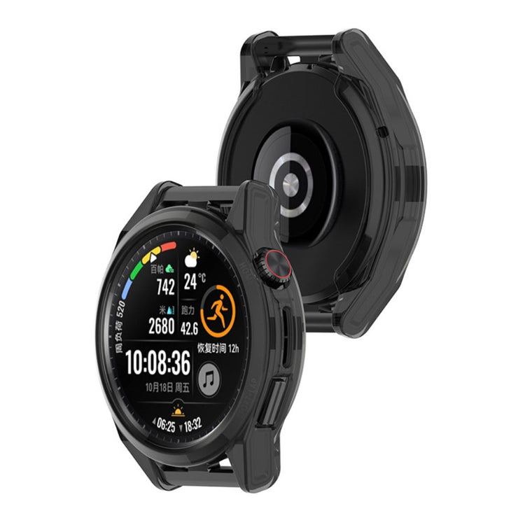 Huawei Watch GT Runner Gennemsigtig Silikone Bumper  - Sort#serie_1